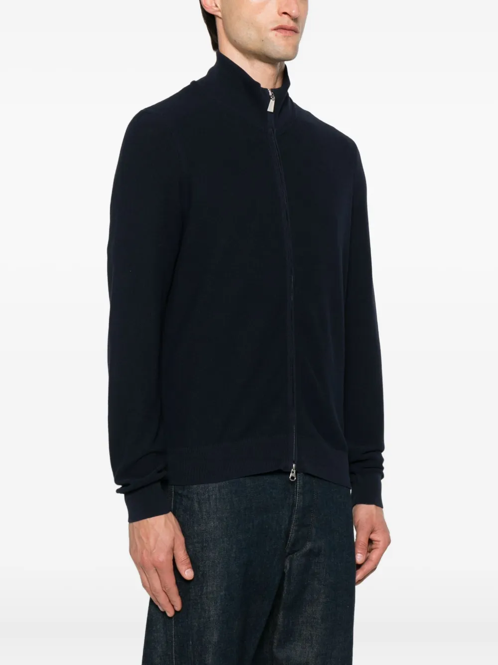 Gran Sasso Katoenen vest met rits Blauw