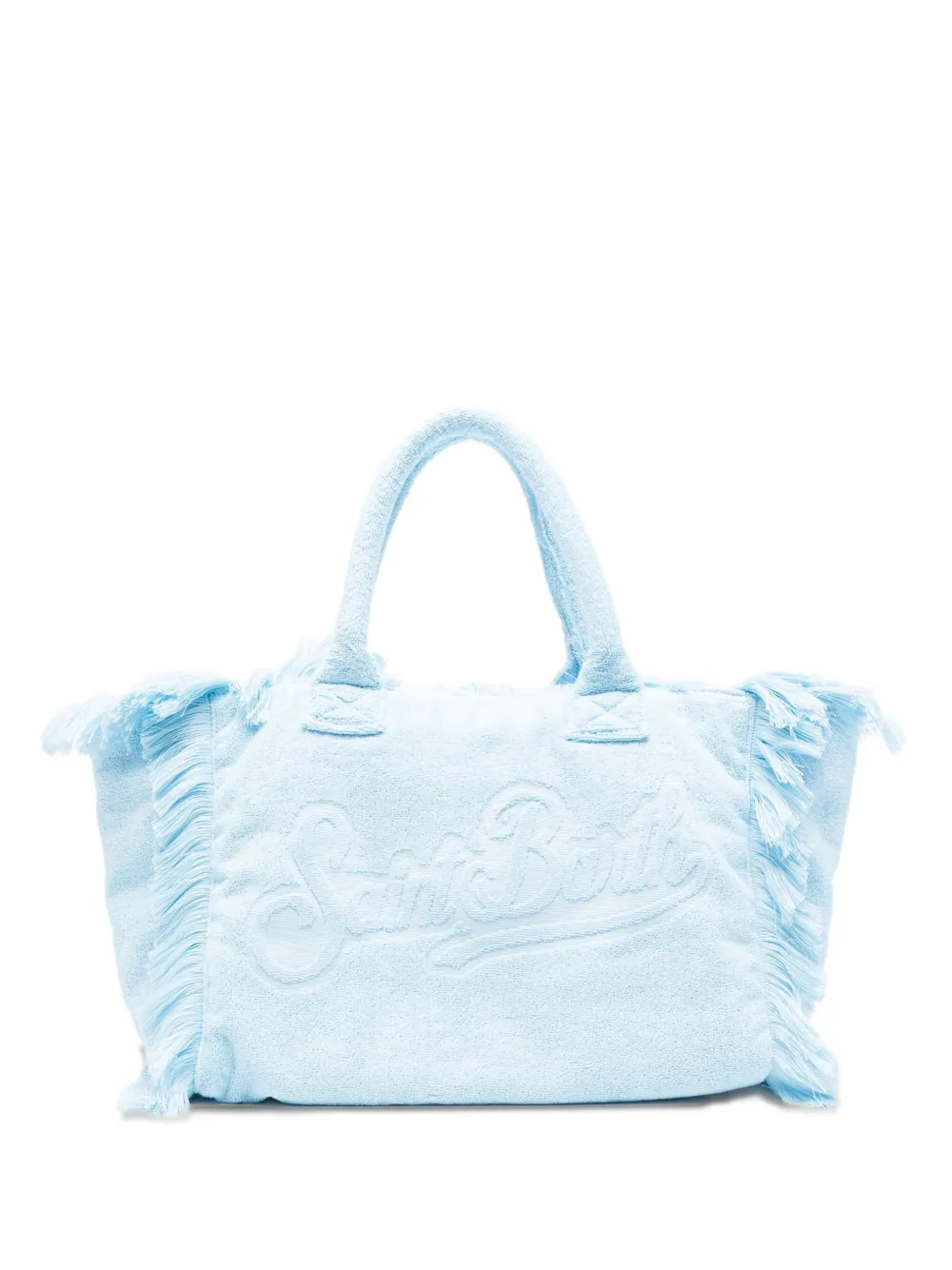 Mc2 Saint Barth Colette Terry Embossed-logo Fringed Tote Bag