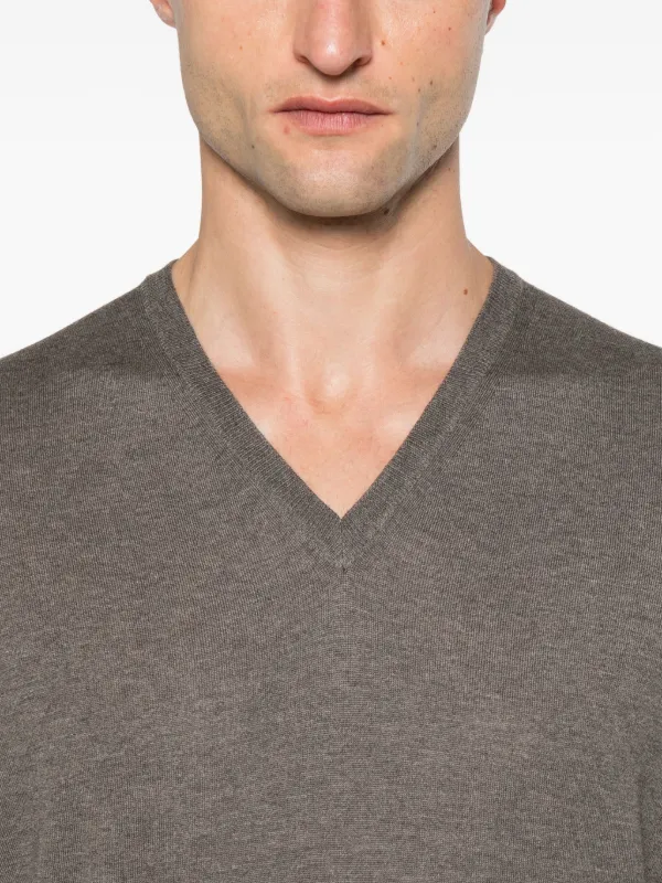Gran Sasso Vネック セーター | ブラウン | FARFETCH JP