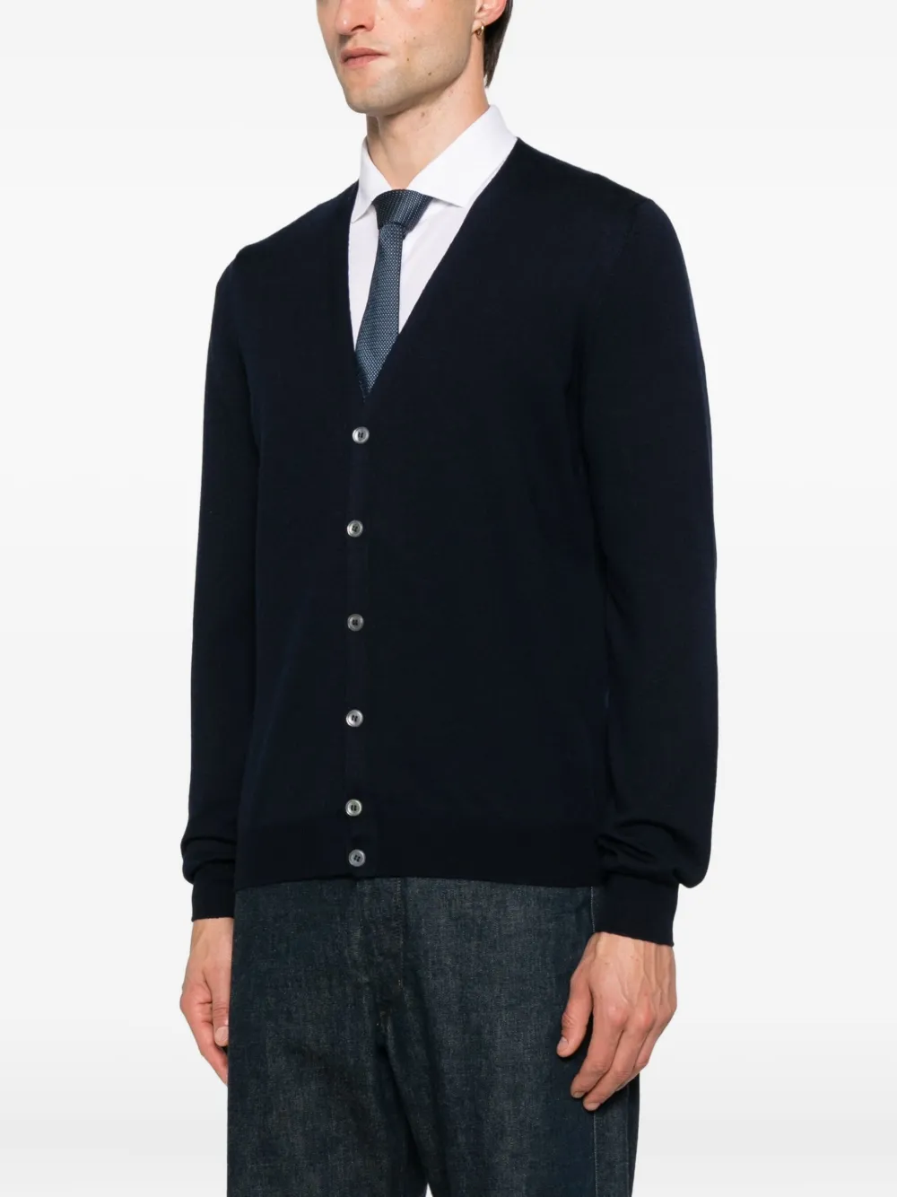 Gran Sasso Button-front Wool Cardigan In Blue