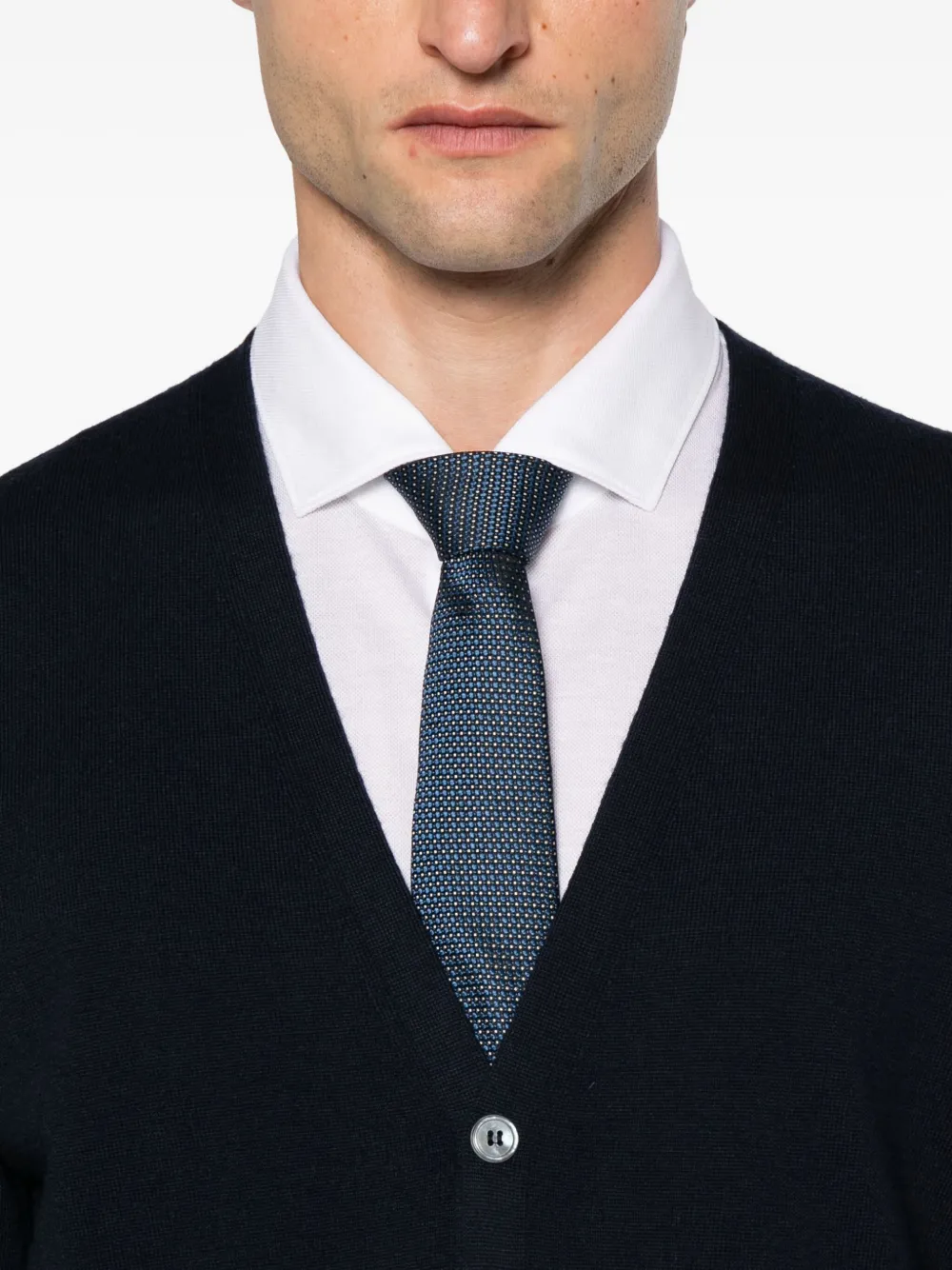 Gran Sasso Button-front Wool Cardigan In Blue