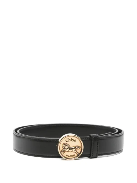 Chloé Eyewear horse-motif medal leather belt