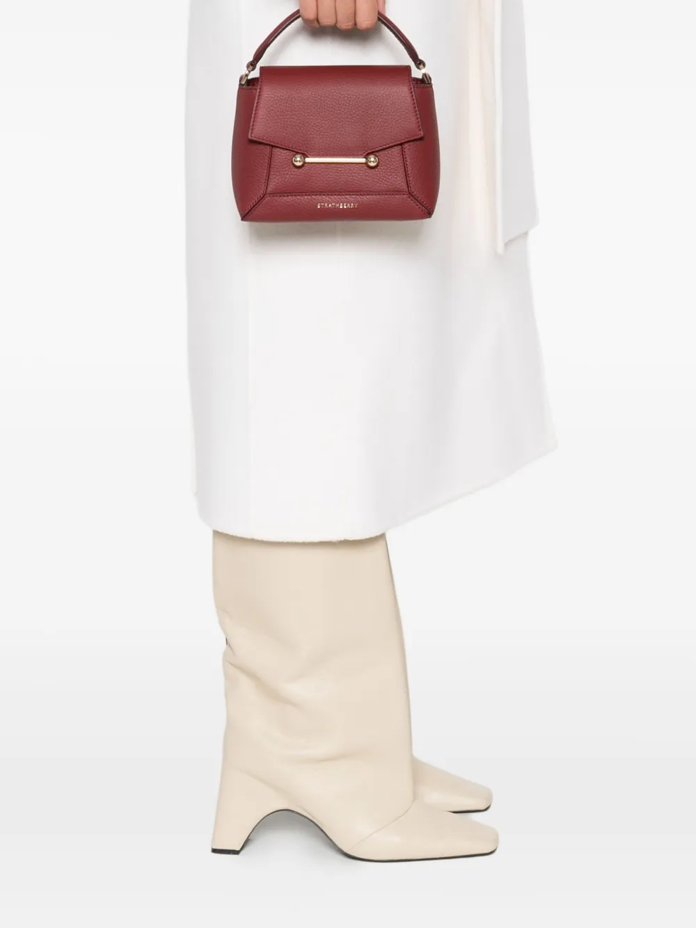 Strathberry Mosaic leren shopper - Rood