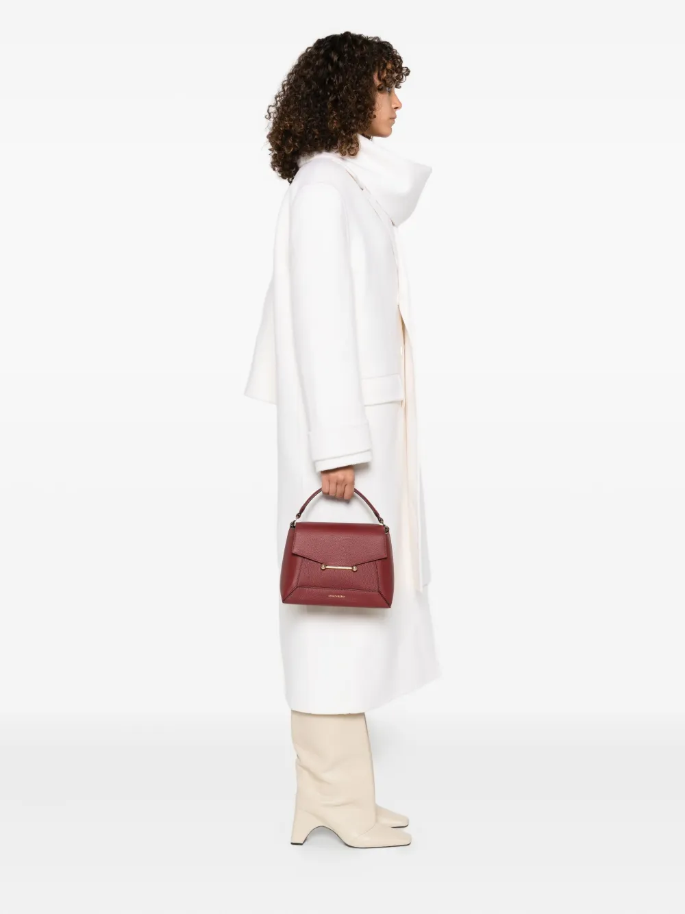 Strathberry Nano Mosaic Top-handle Bar-detail Tote Bag