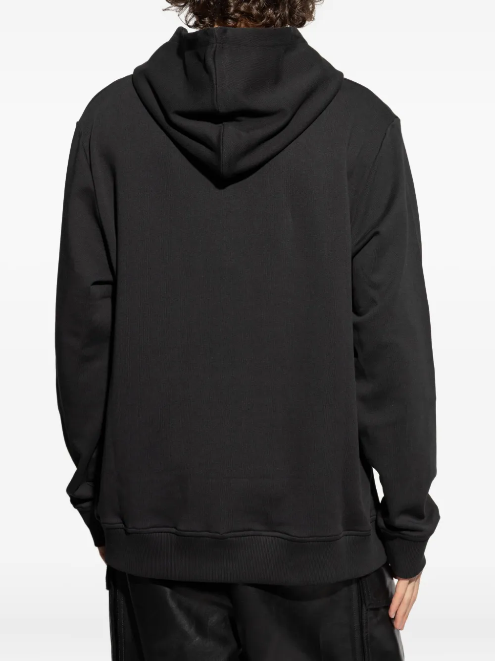 Balmain logo-print hoodie Zwart