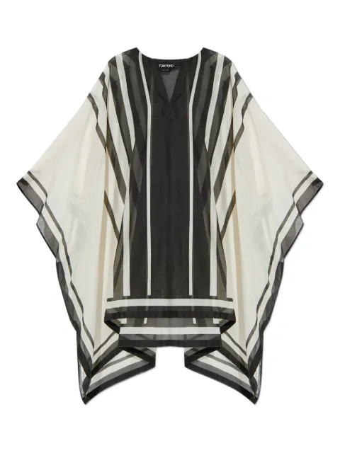 TOM FORD striped V-neck beach dress