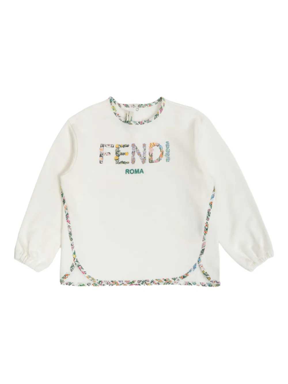 Fendi Kids floral-print sweatshirt Wit