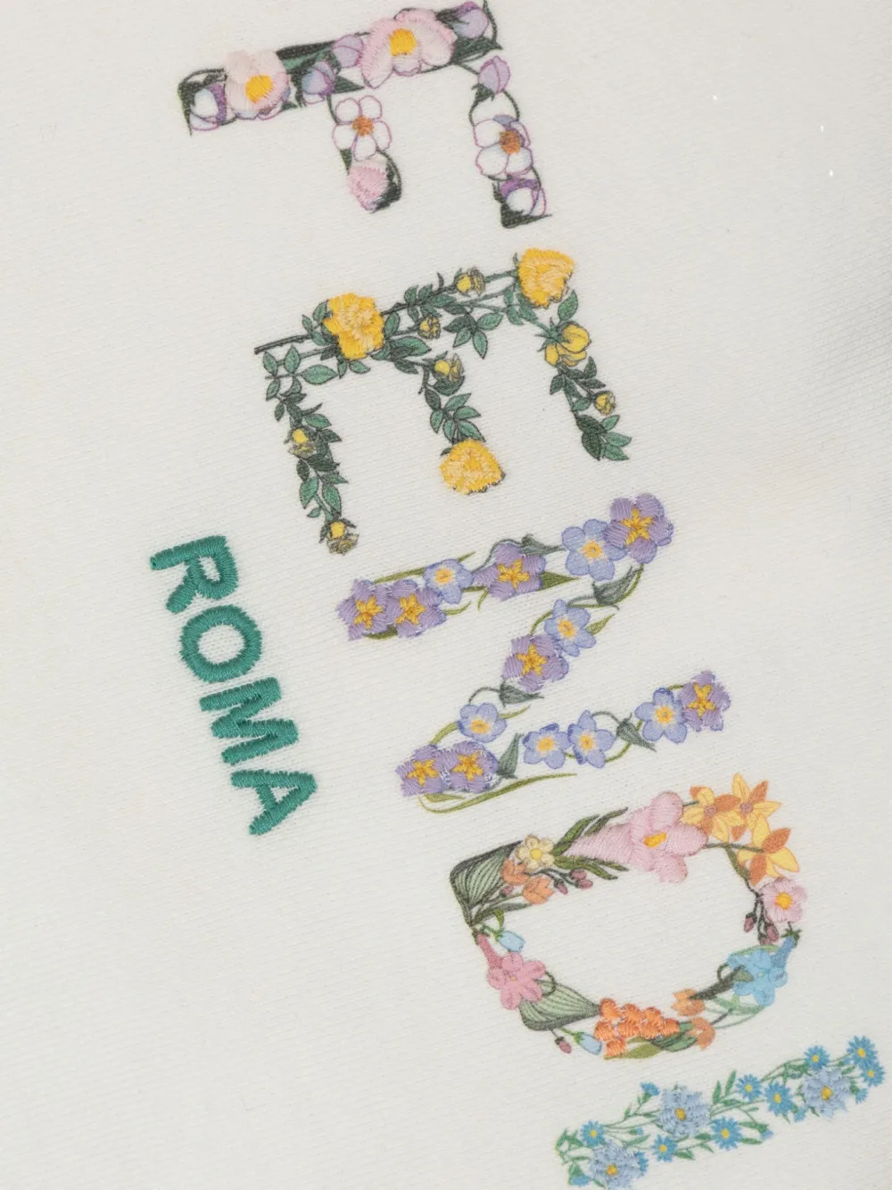 Fendi Kids floral-print sweatshirt Wit