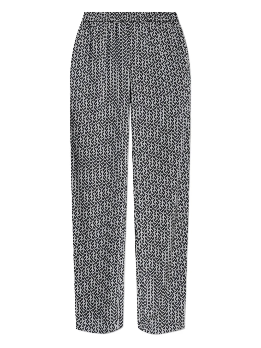 Michael Kors chevron-print trousers Zwart
