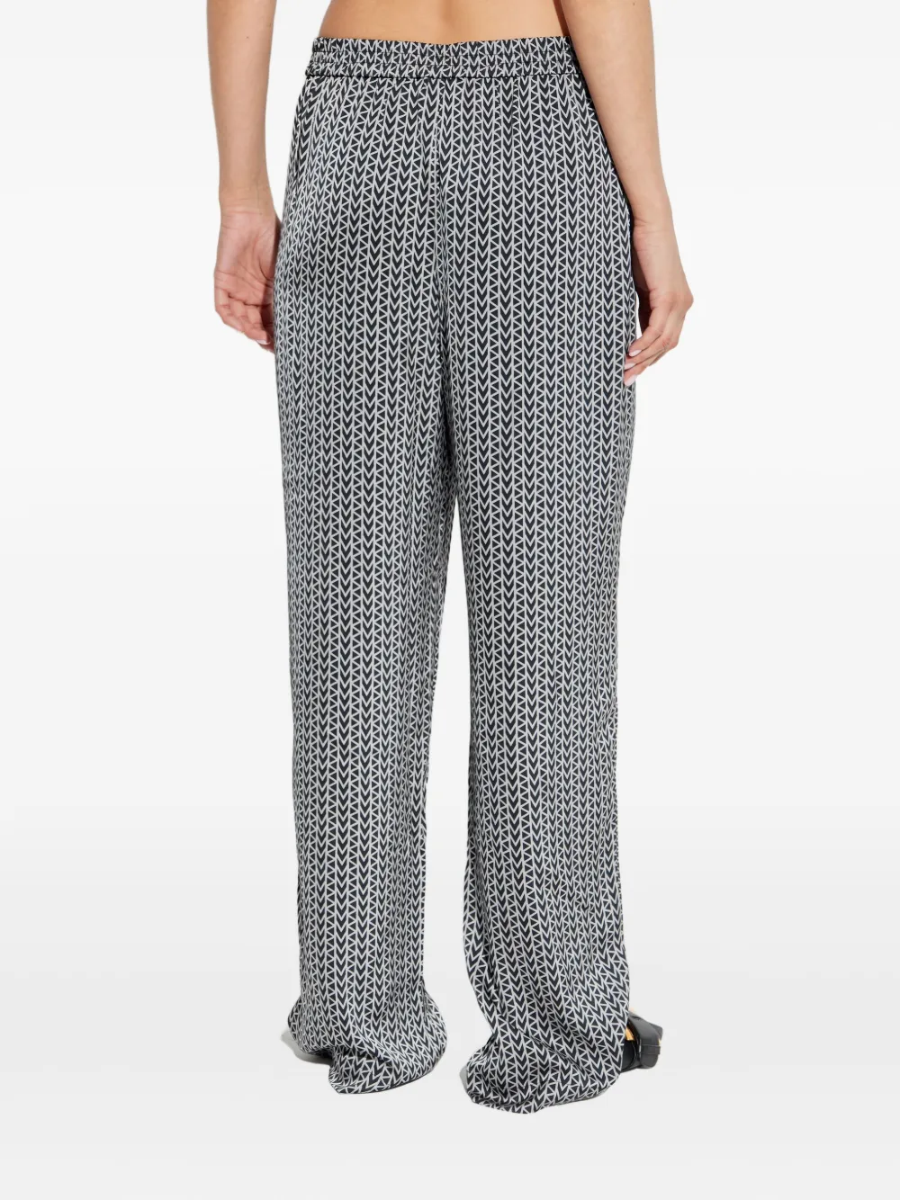 Michael Kors chevron-print trousers Zwart