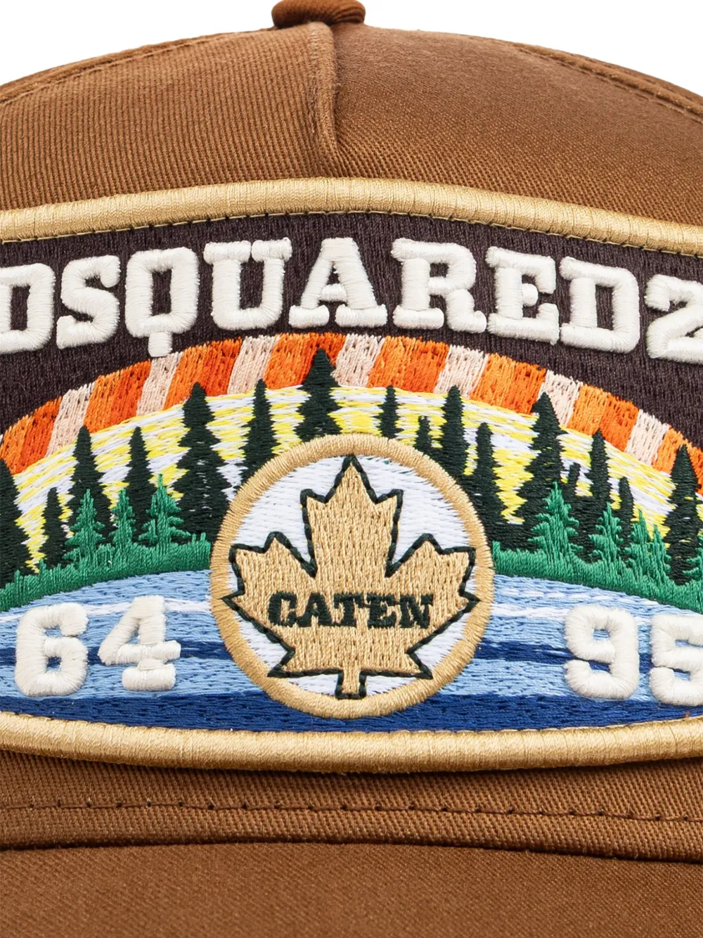 DSQUARED2 Caten 95 honkbalpet met logopatch Bruin