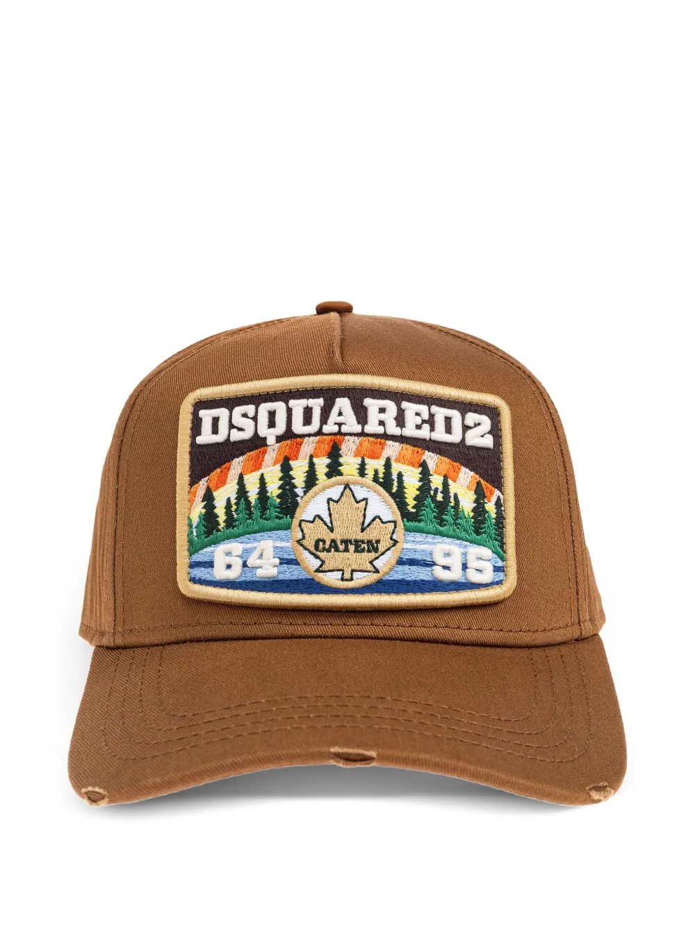 DSQUARED2 Caten 95 logo-patch baseball cap | Brown | Image 1