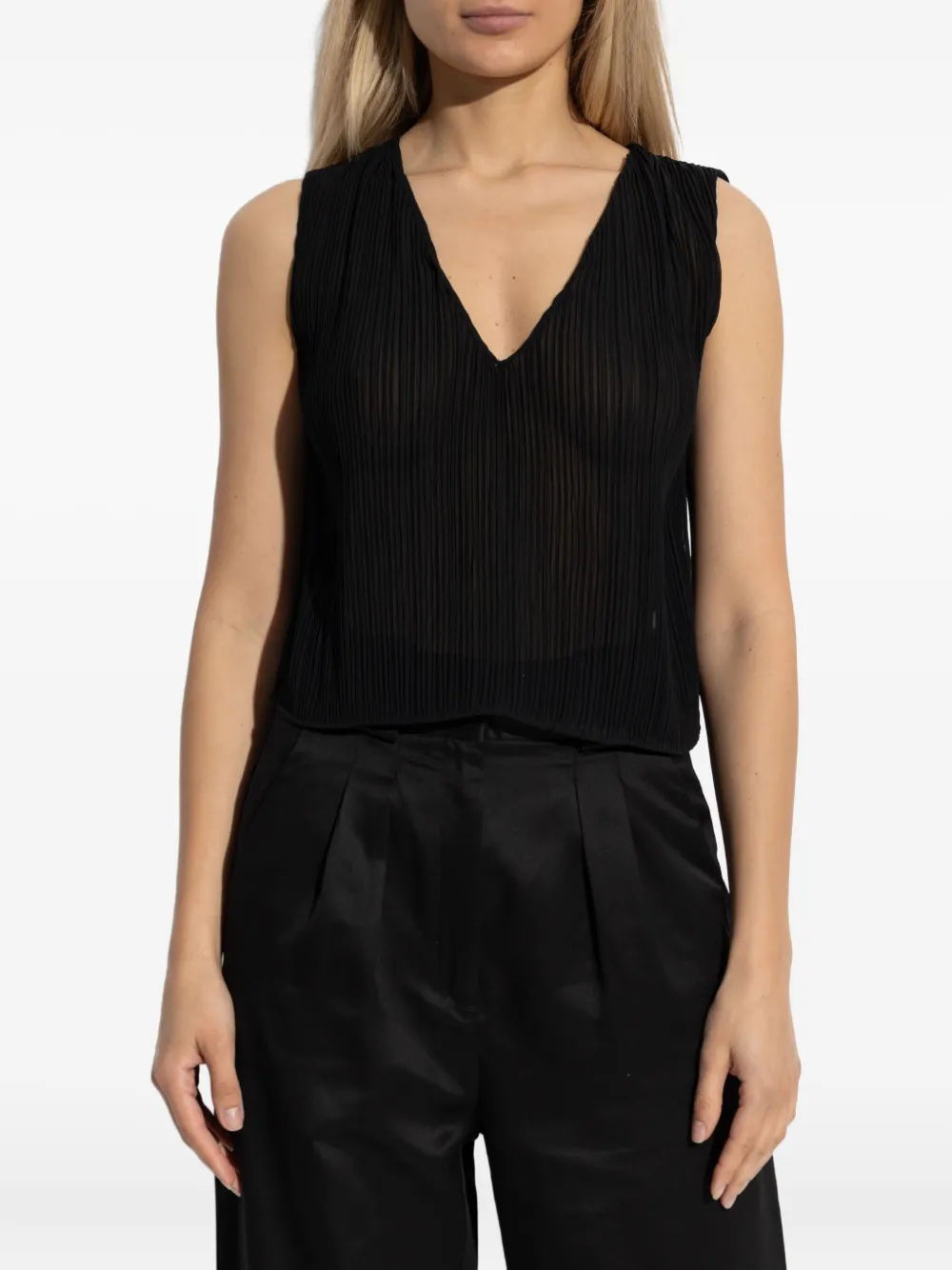 IRO Calyssa geplooide top Zwart