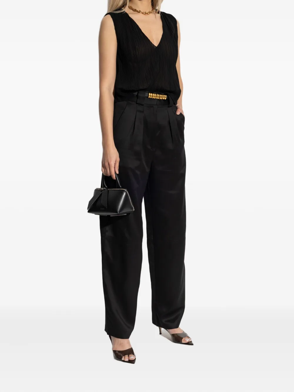 IRO Calyssa geplooide top Zwart