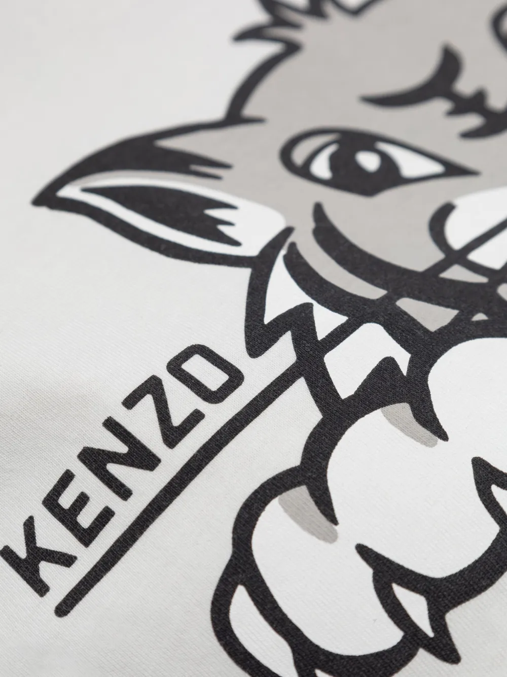 Kenzo tiger-print cotton T-shirt Wit