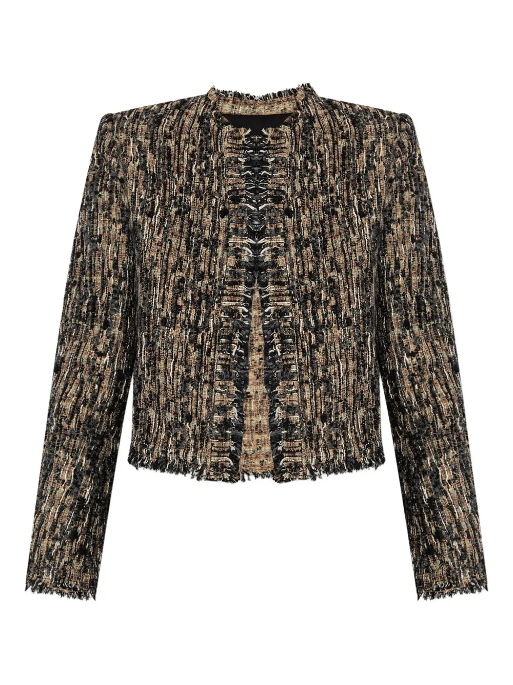 IRO tweed frayed-edge jacket Bruin