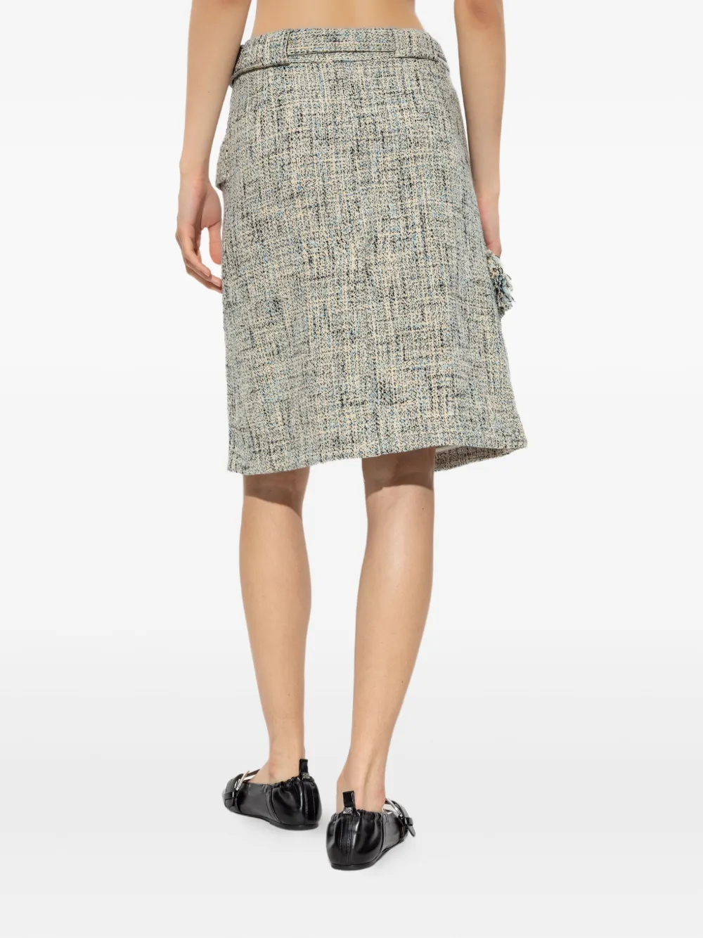 GANNI Mini-rok met ceintuur Beige