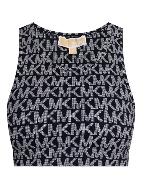 Michael Michael Kors logo-print racer-back top