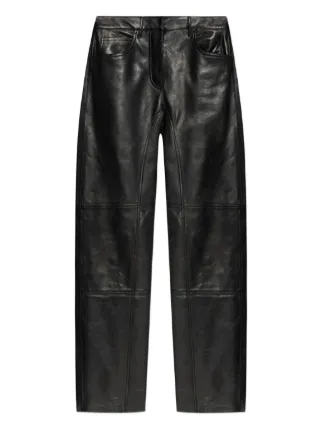 Jil Sander レザーパンツ | ブラック | FARFETCH JP