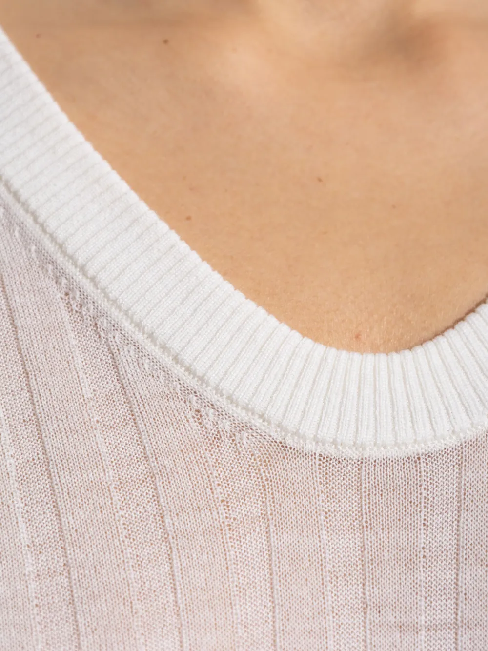 IRO Geribbelde tanktop Wit