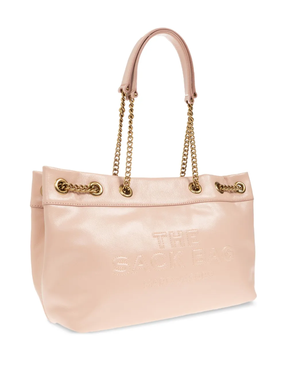 Marc Jacobs The Sac embossed-logo chain-strap tote bag Roze