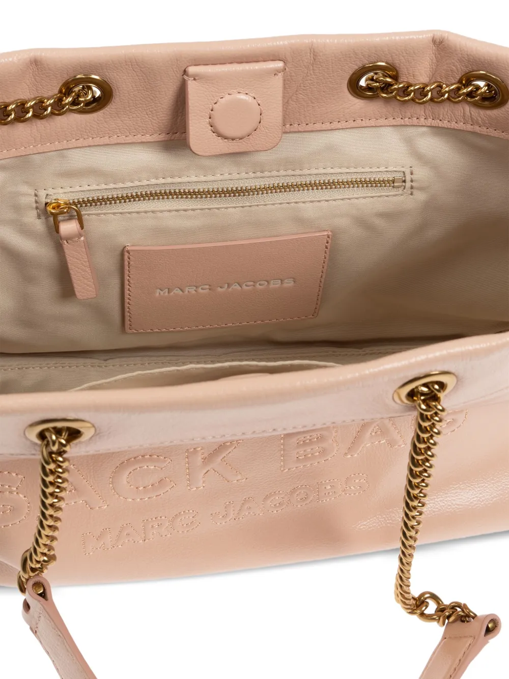 Marc Jacobs The Sac embossed-logo chain-strap tote bag Roze