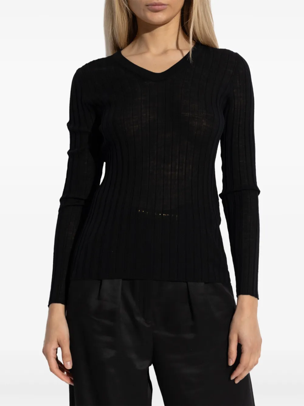 IRO ribbed wool sweater Zwart