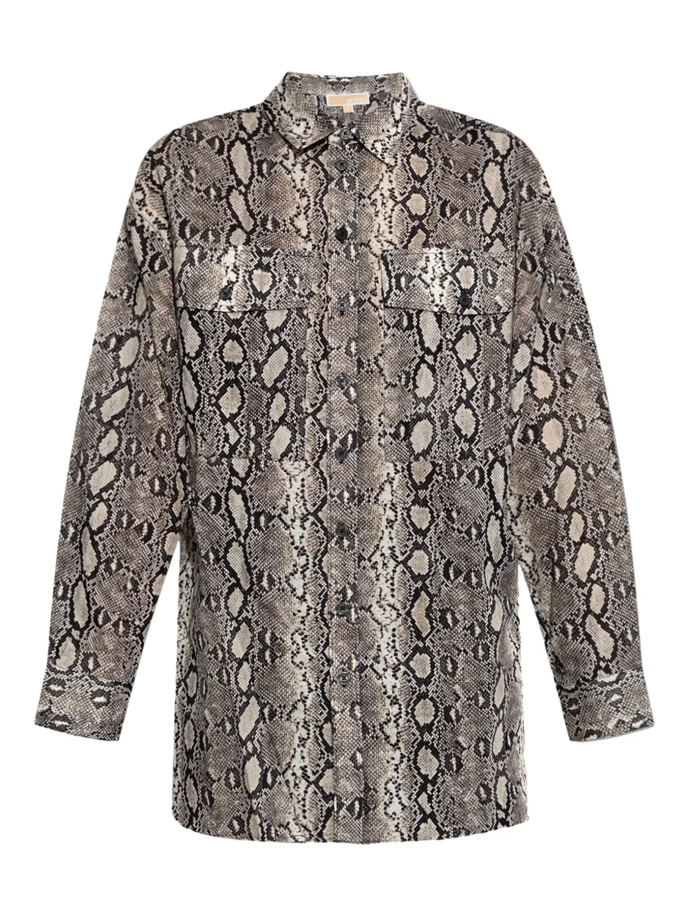 Michael Kors snakeskin-print pocket shirt Bruin