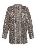 Michael Michael Kors snakeskin-print pocket shirt - Brown