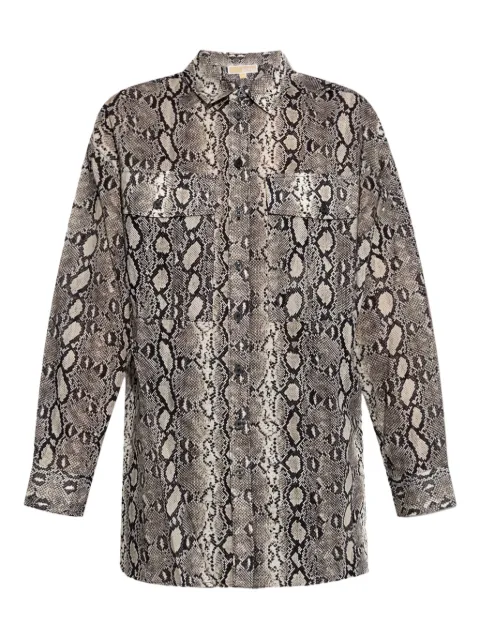 Michael Michael Kors snakeskin-print pocket shirt