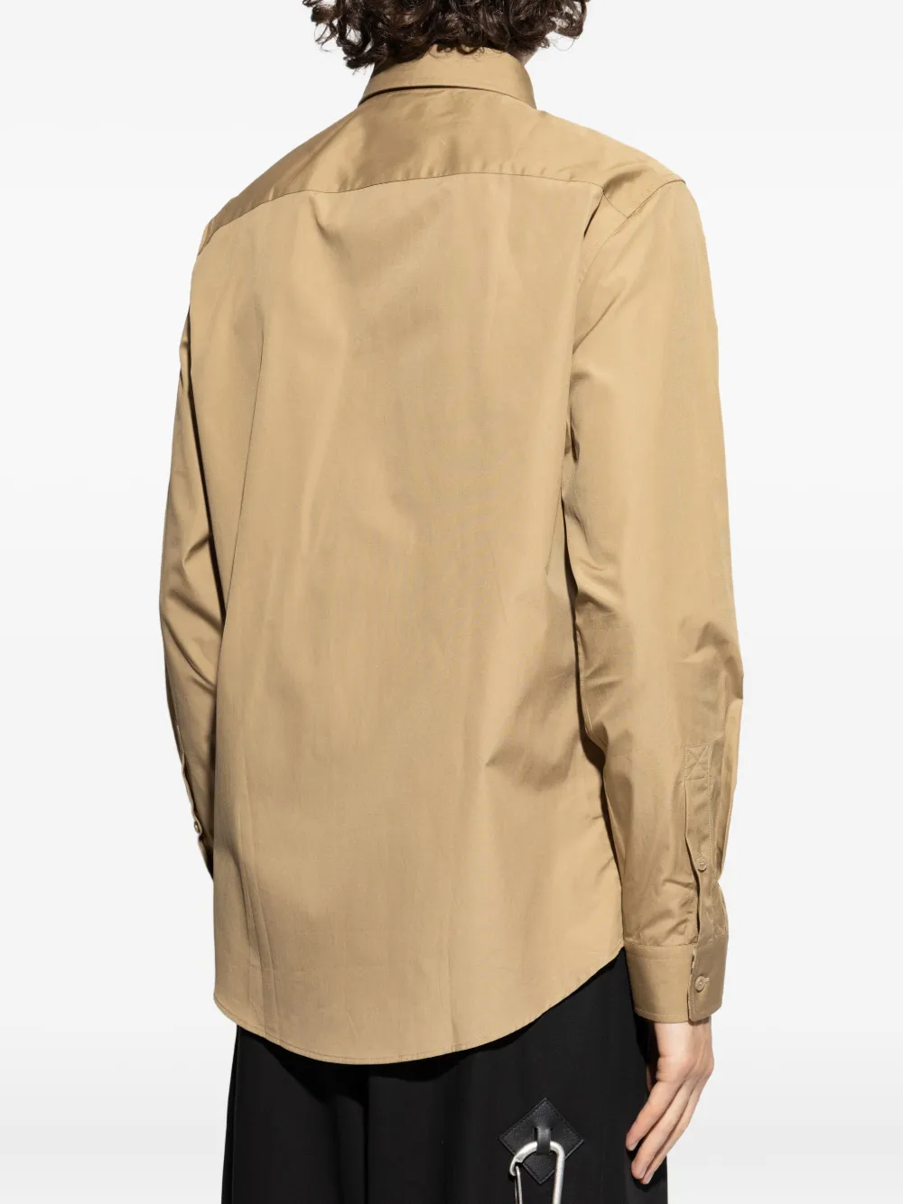 Burberry embroidered-logo pocket shirt Beige