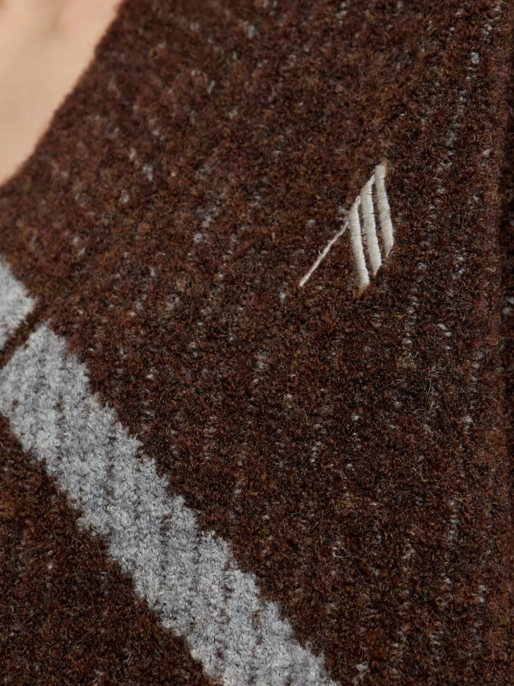 The Attico diagonal-stripe sweater Bruin