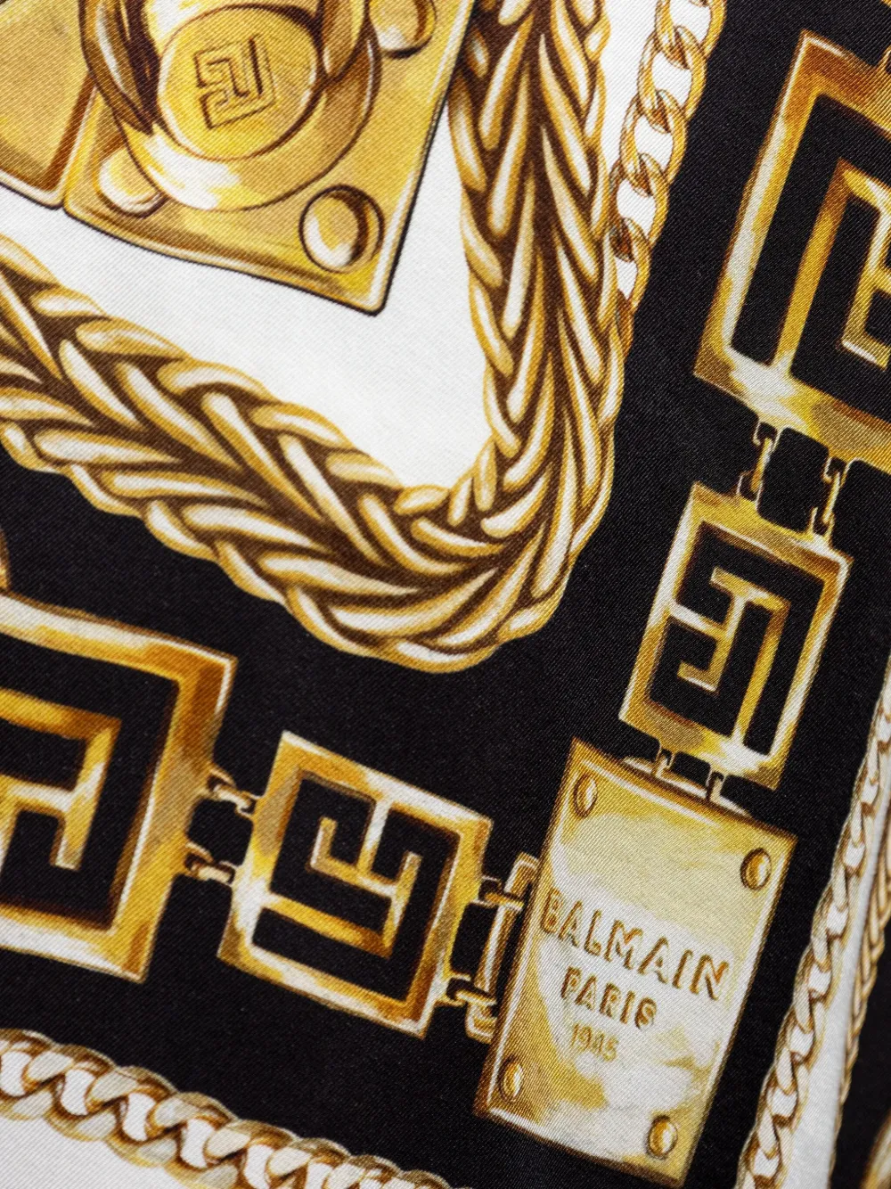Balmain chain-print shorts Zwart