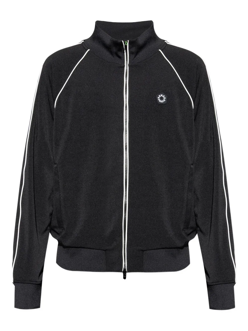 Kenzo panelled zip-up track jacket Zwart