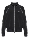 Kenzo panelled zip-up track jacket - Black