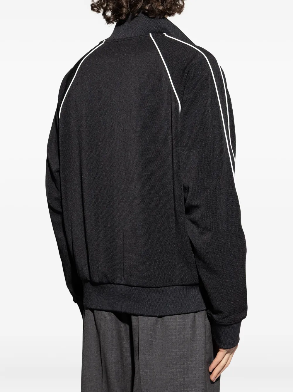 Kenzo panelled zip-up track jacket Zwart