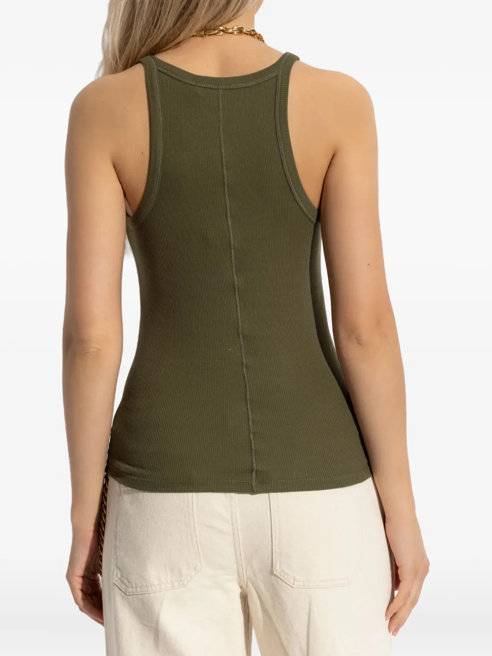 IRO ribbed logo tank top Groen