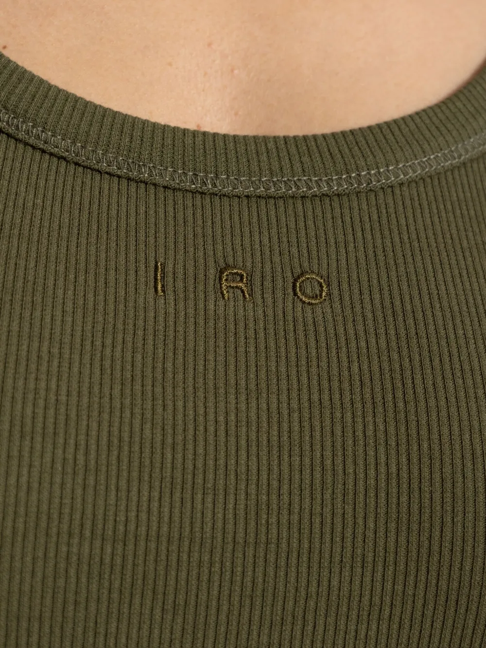 IRO ribbed logo tank top Groen