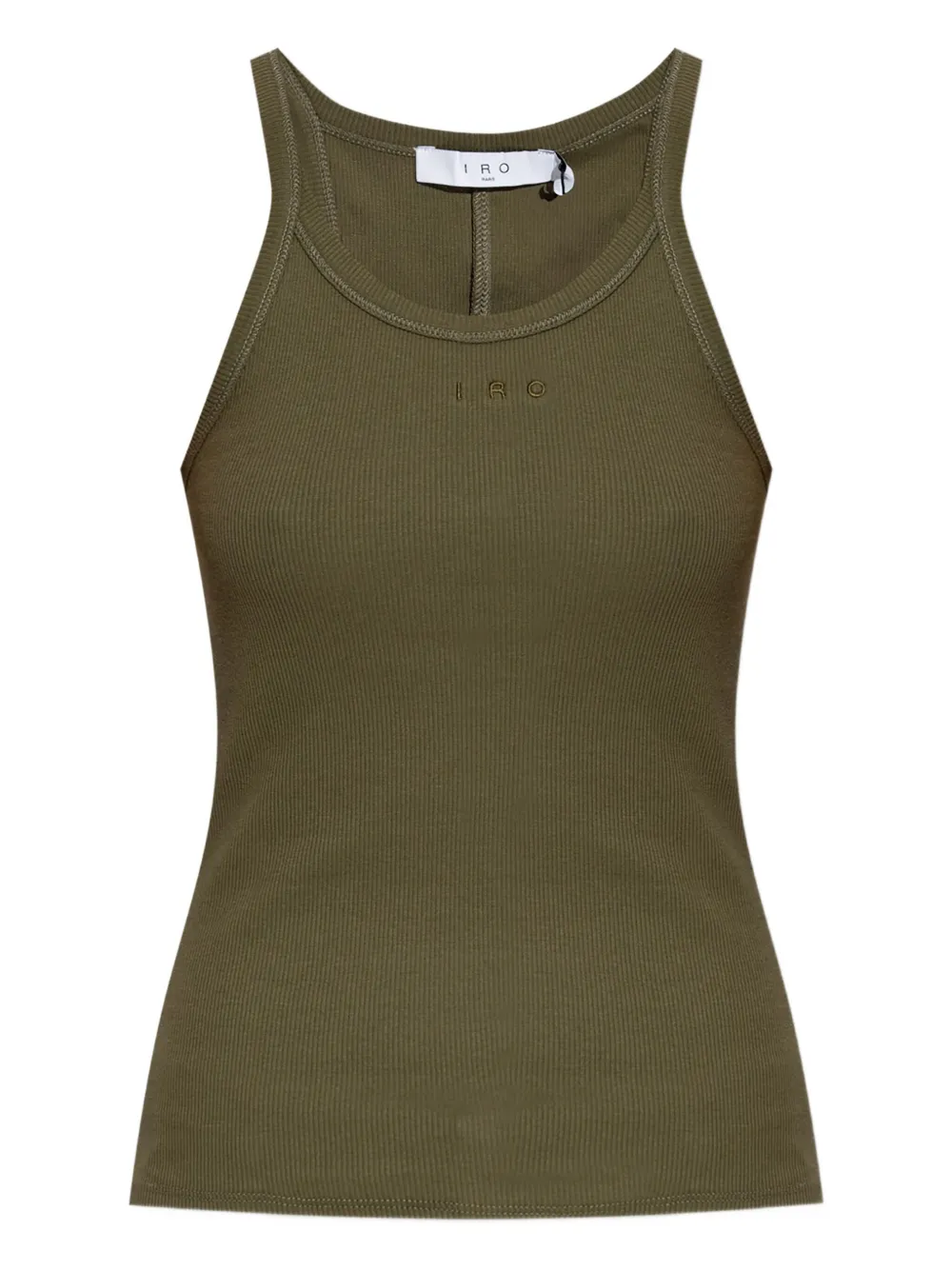 IRO ribbed logo tank top Groen