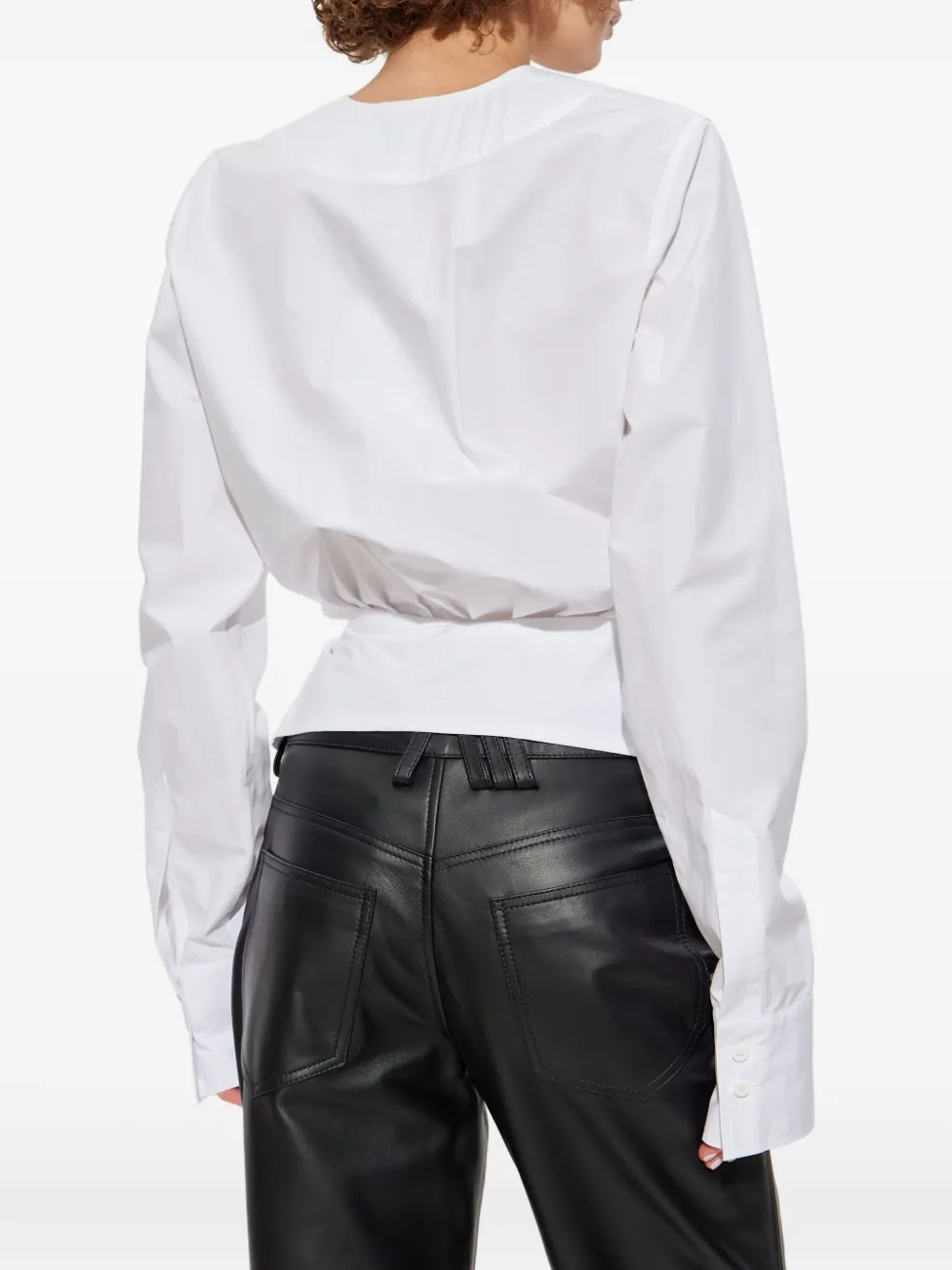 The Attico wrap-design blouse Wit