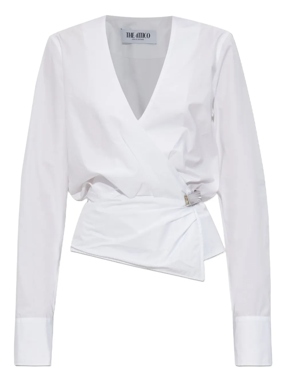 The Attico wrap-design blouse Wit