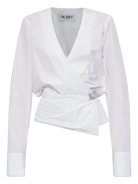 The Attico wrap-design blouse