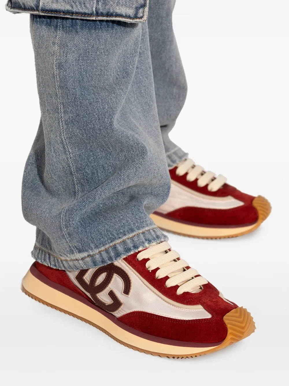 Dolce & Gabbana logo-patch sneakers Red
