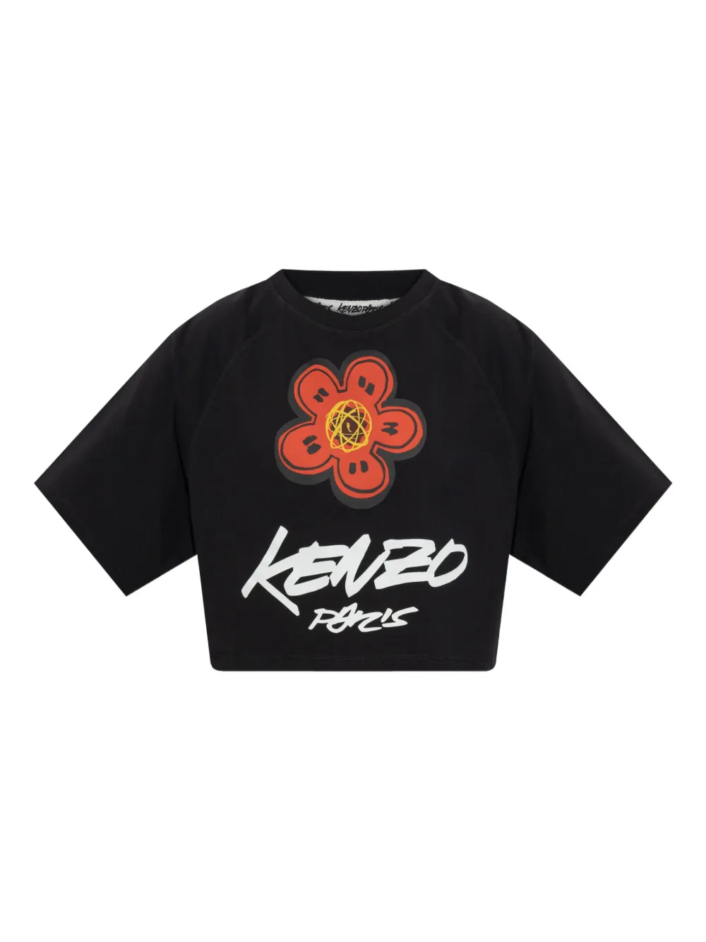 Kenzo Boke Flower cropped T-shirt Zwart