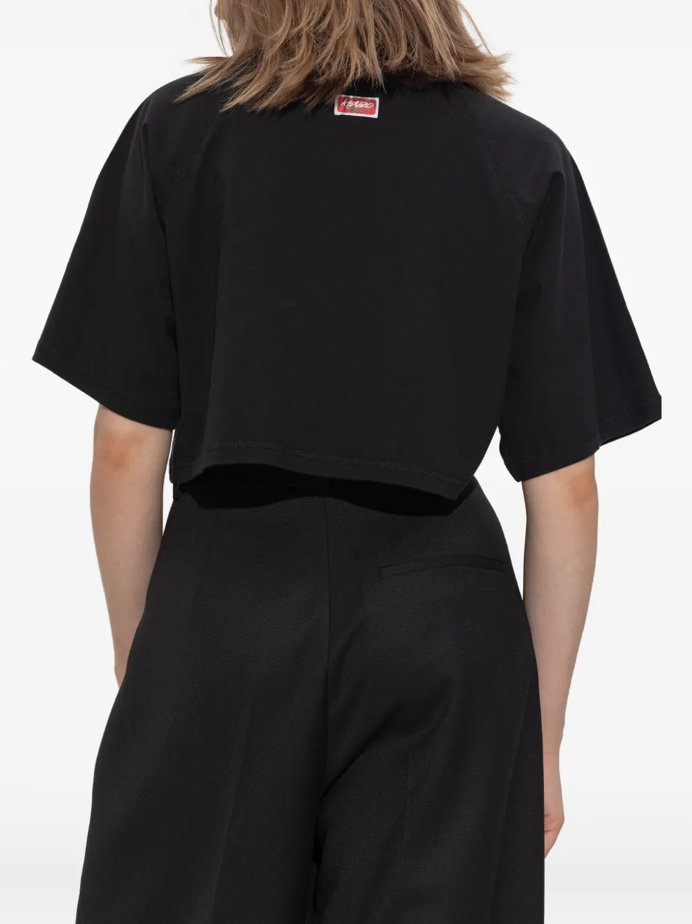 Kenzo Boke Flower cropped T-shirt Zwart