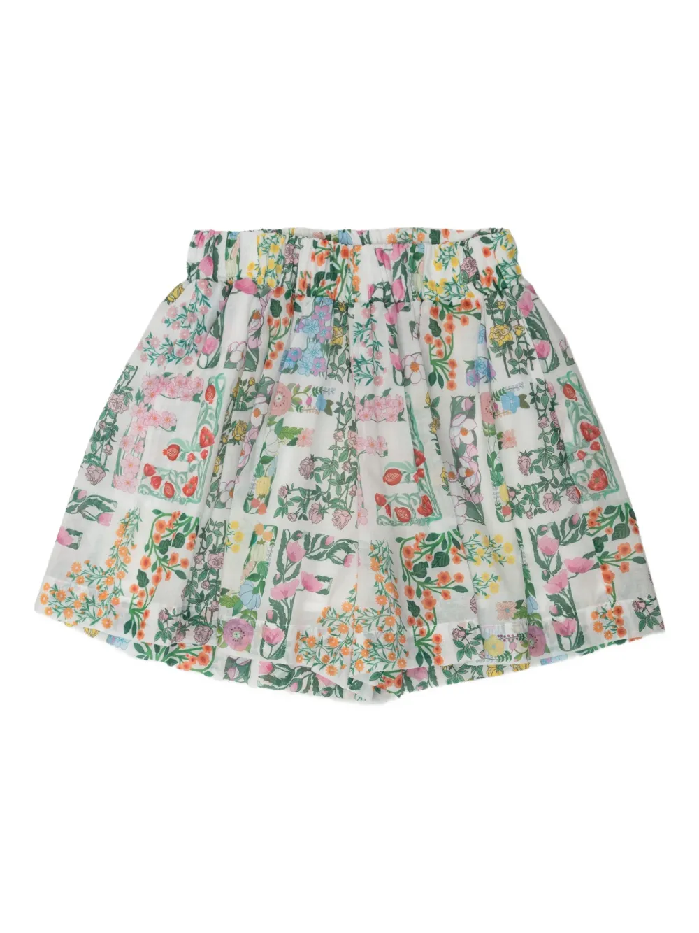 Fendi Kids floral-print elasticated-waist shorts | Green | Image 1