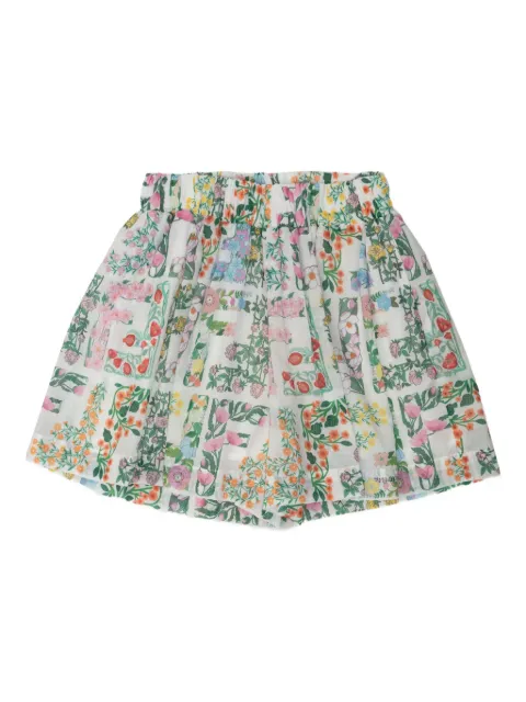 Fendi Kids شورت بخصر مطاطي وطبعة زهور