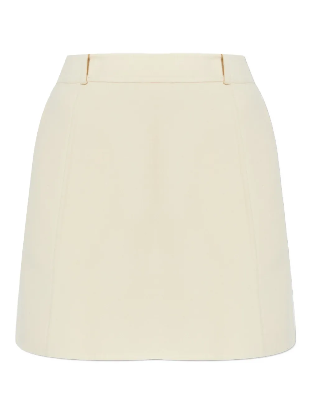 Jil Sander wool mini skirt Beige