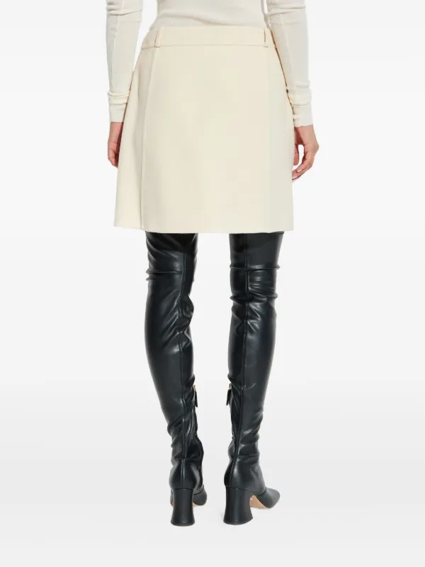 【関税＆送料込み】Jil Sander Wool Mini Skirt Jil Sander Wool Mini Skirt | Neutrals | FARFETCH TW