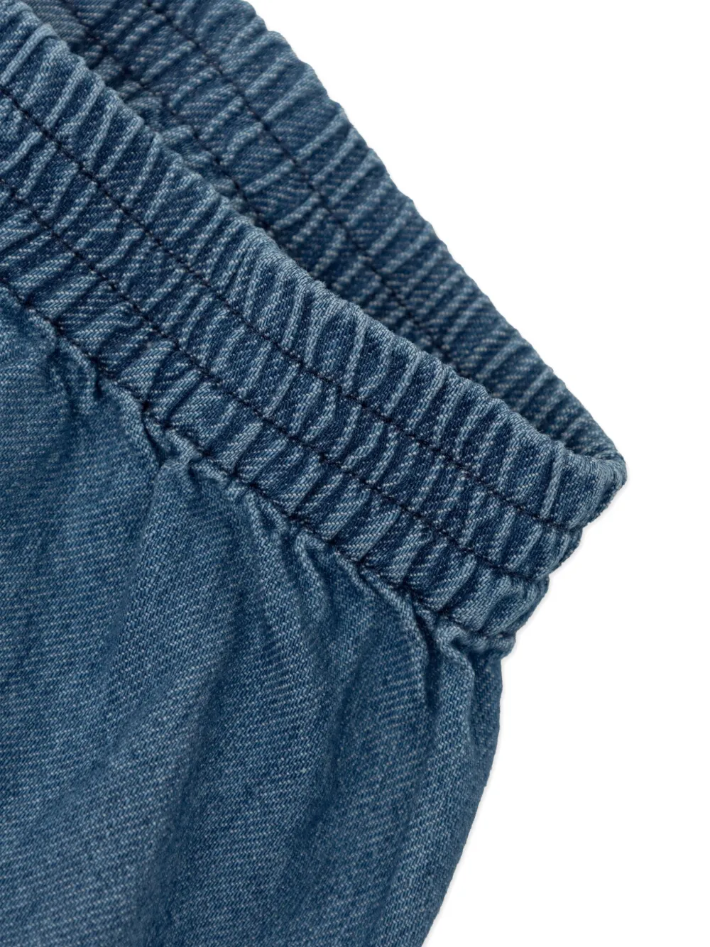 Fendi Kids elasticated-waistband denim trousers Blauw